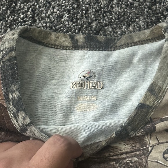 RedHead Shirt Mens Medium Brown Camo Long Sleeve Hunting Outdoor Performance - Picture 3 of 14